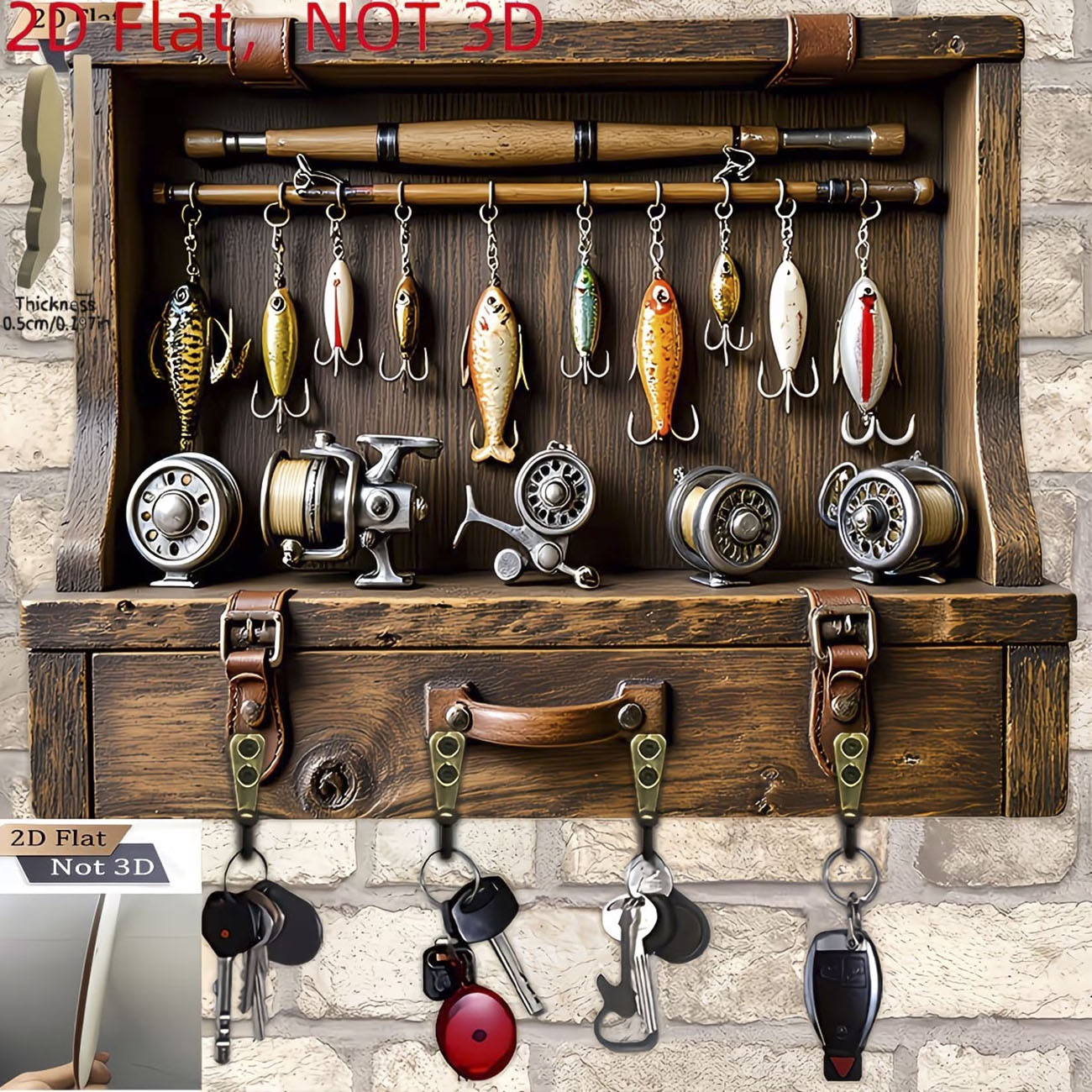Vintage Fishing Lure Key Hange - Fly Reel 评论和价格